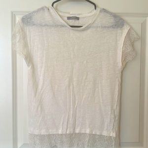 Zara tee with lace accents